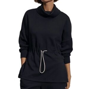 Varley Black Cowl Neck Sweater with Drawstring